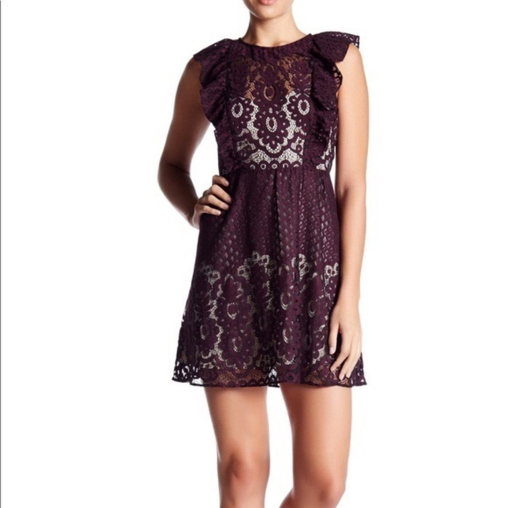 Parker Cordovan Lace Dress
